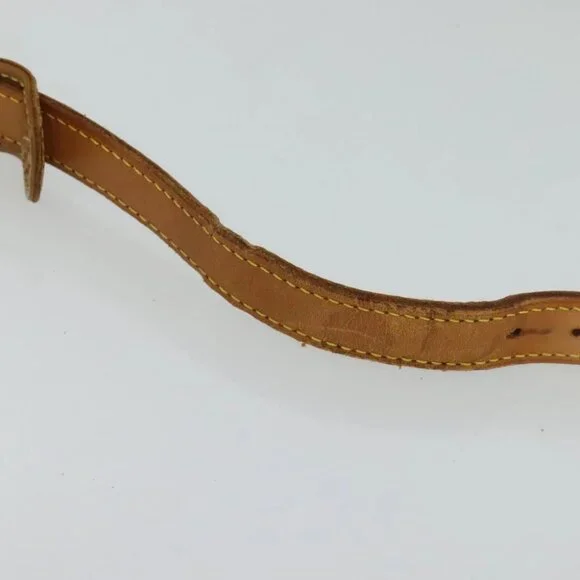 LOUIS VUITTON Adjustable Shoulder Strap Leather 32.7""-39.8"" Beige Auth 105378